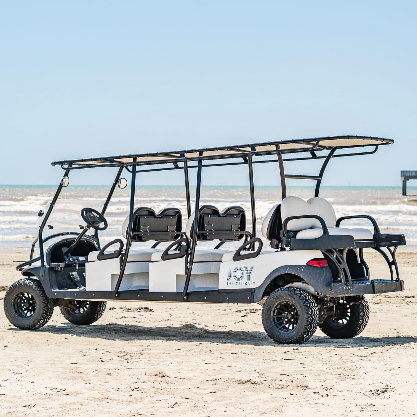 8-passenger golf cart rental for busy Port Aransas event weekends